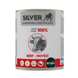 IRONpet Silver Dog Hovězí 100% masa, konzerva 800 g